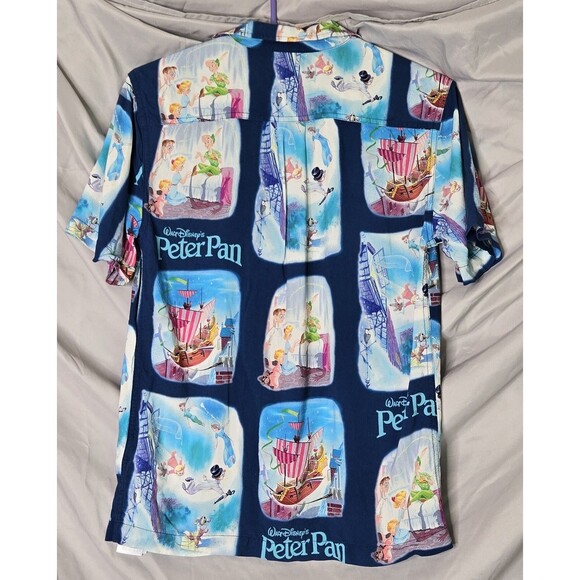 Disney Theme Park Peter Pan Button Down Shirt Size XS XSmall Tinkerbell - Picture 2 of 3